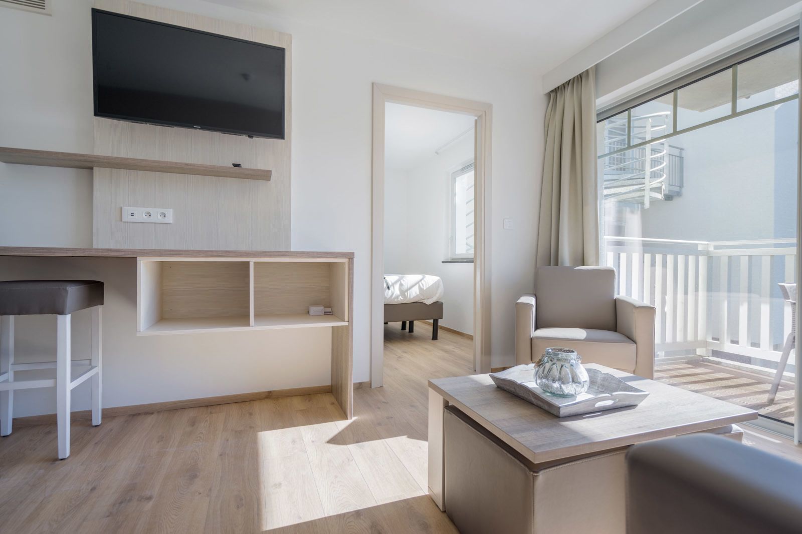 Luxueus vakantieappartement voor 4 personen met slaapkamer en balkon