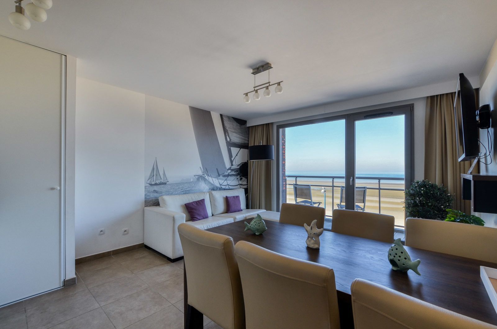 Appartement pour 4 personnes avec balcon avec vue directe sur mer