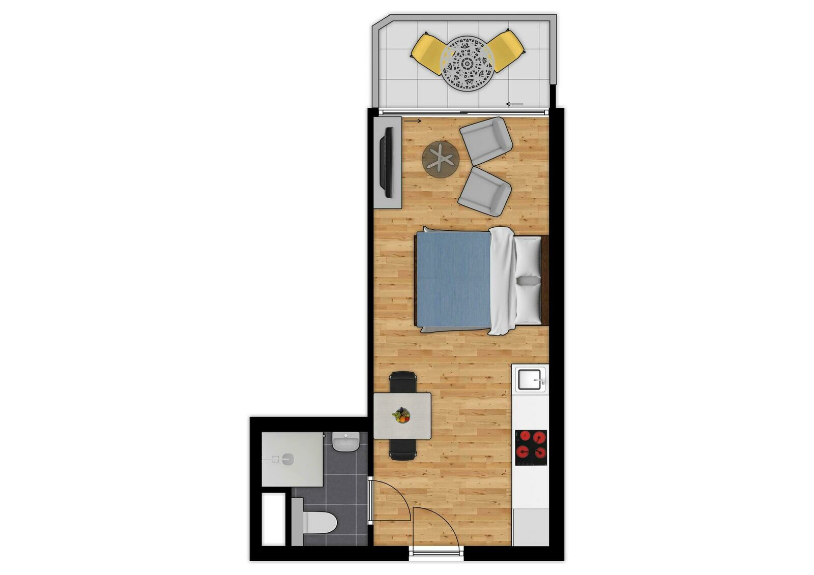 Essential Suite - 2 P | Doppelbett | Balkon - Meerblick