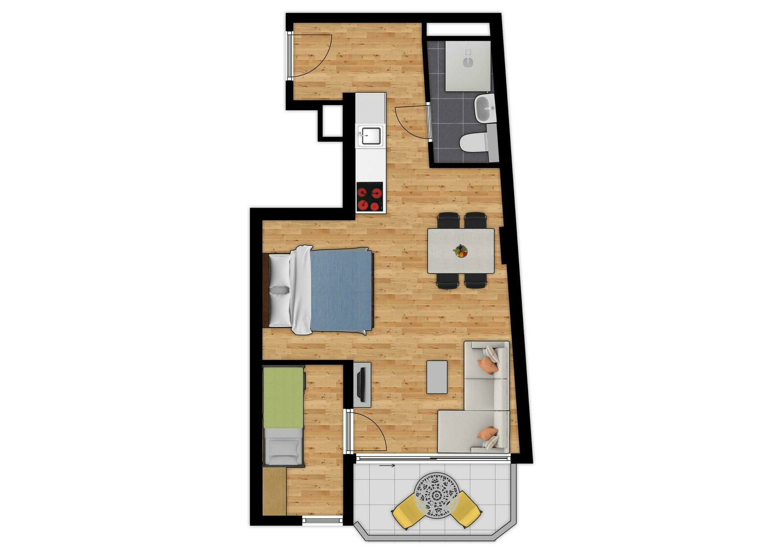 Comfort Suite - 4p | Bedroom - Sleeping corner | Balcony - Sea view