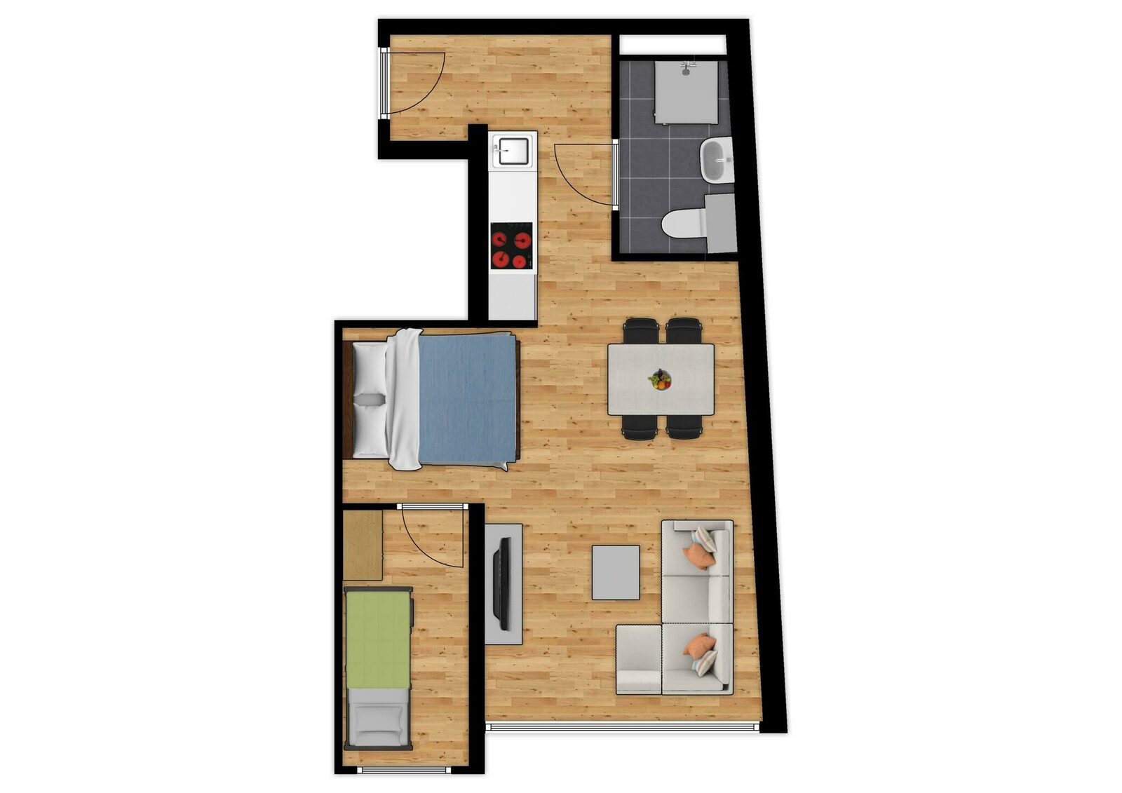 Comfort Suite - 4 P | Schlafzimmer - Schlafbereich | Meerblick