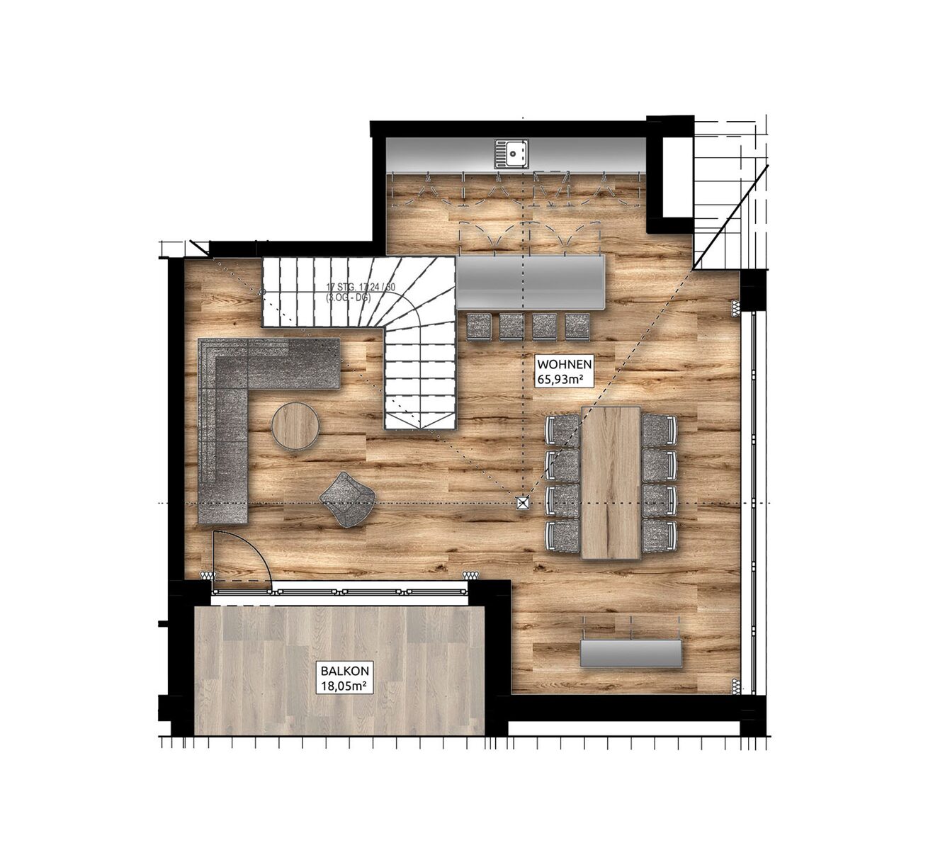 Penthouse Appartement | 6+2 Pers.