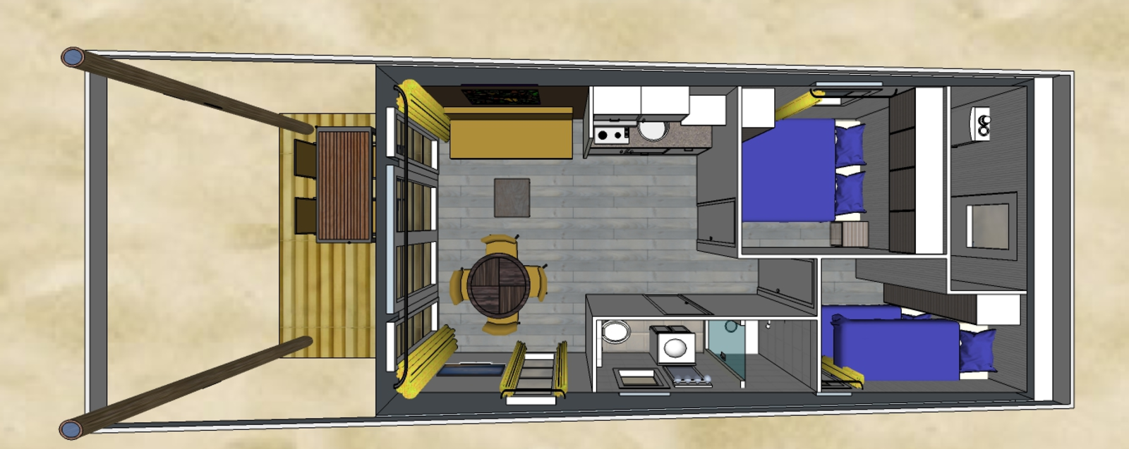Comfort lodges | 4 persons (32 m²)
