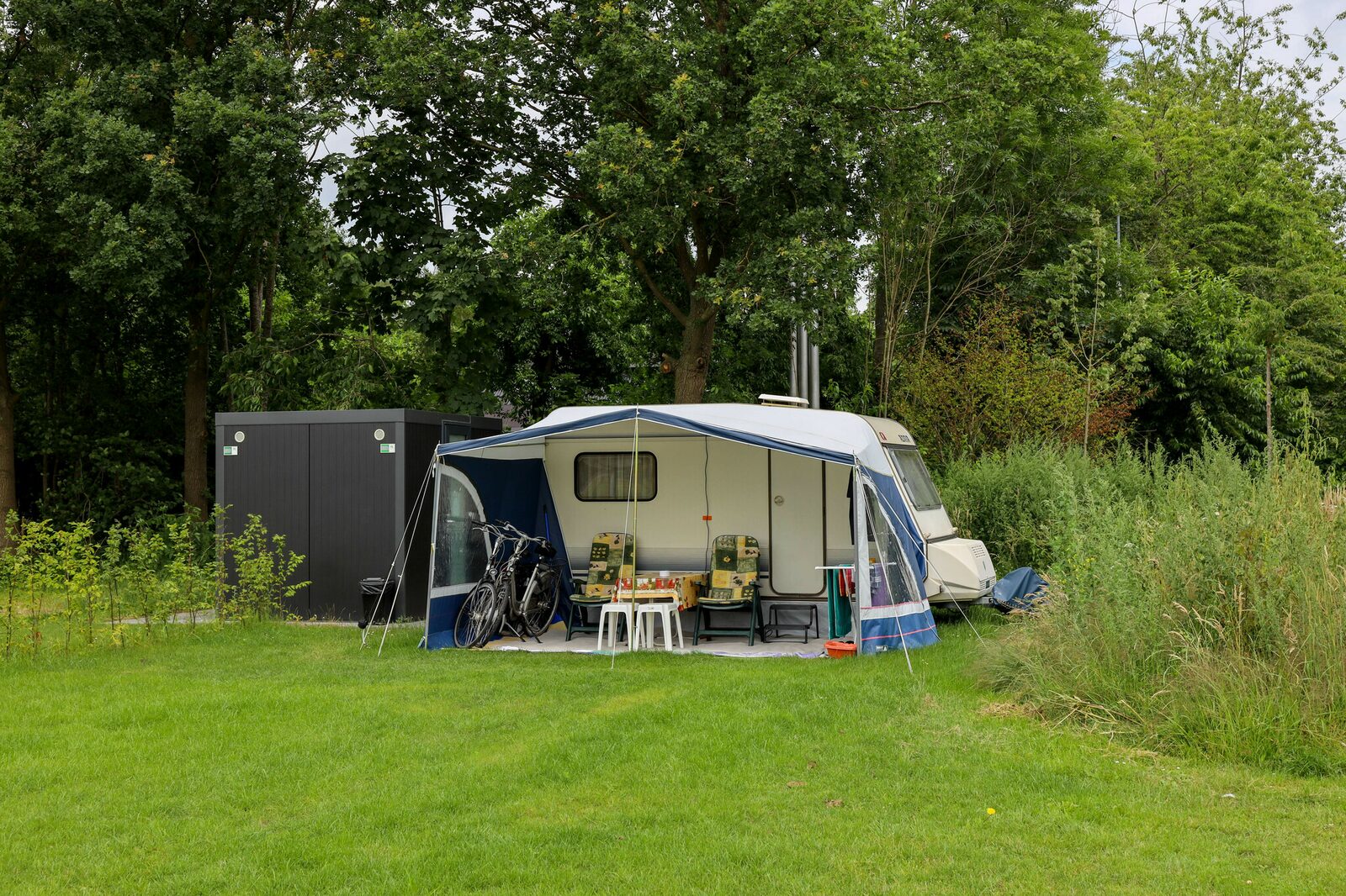 Campsite with private sanitary