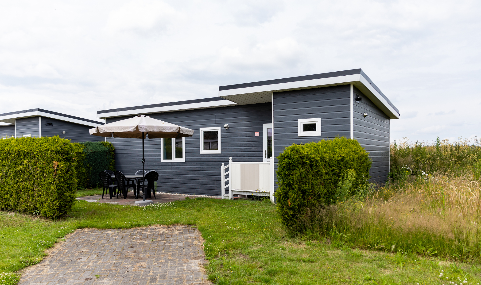 Freistehendes Chalet für 5 Personen, komplett ausgestattet.