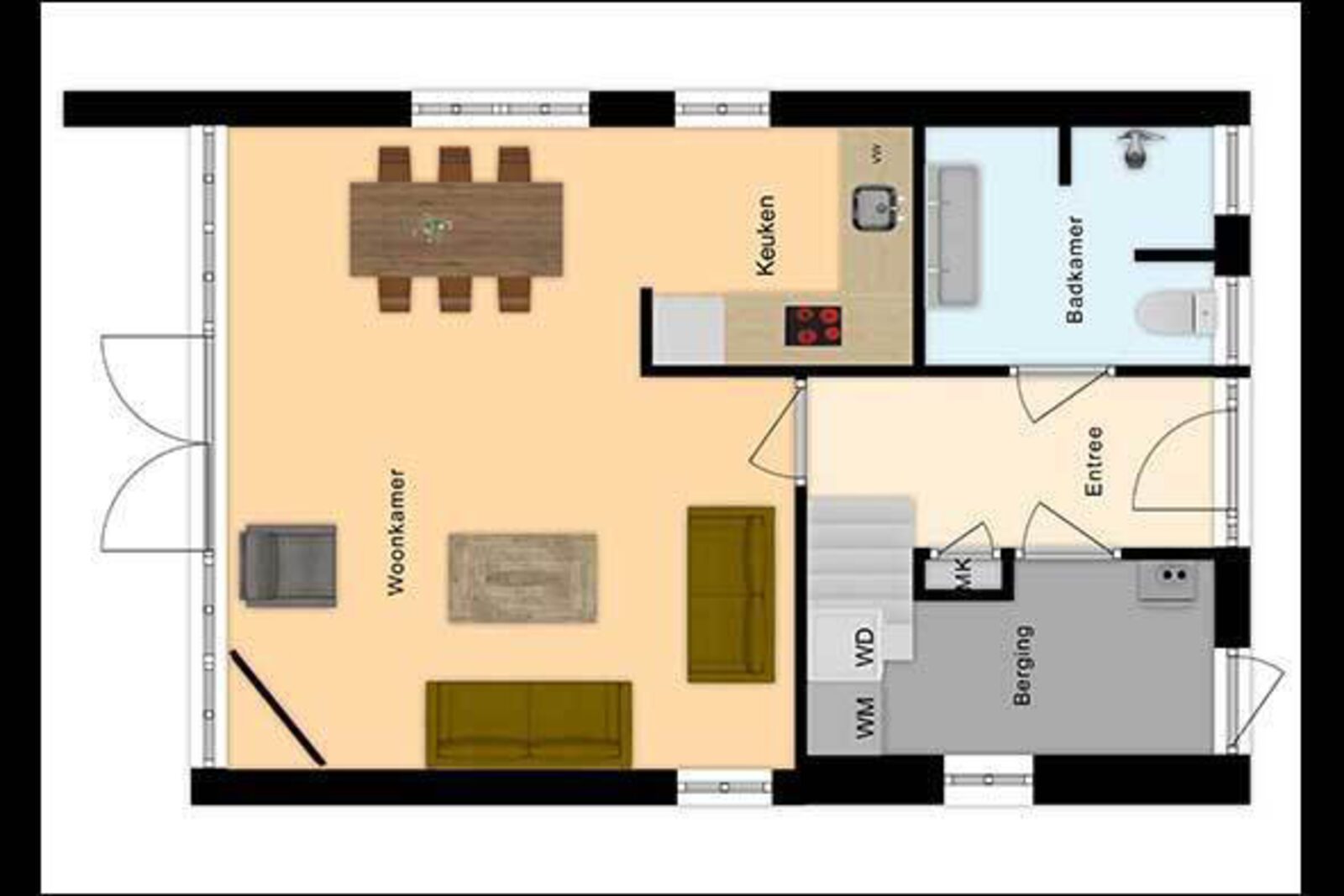 Bungalow Comfort with two bathrooms - 4 Persons