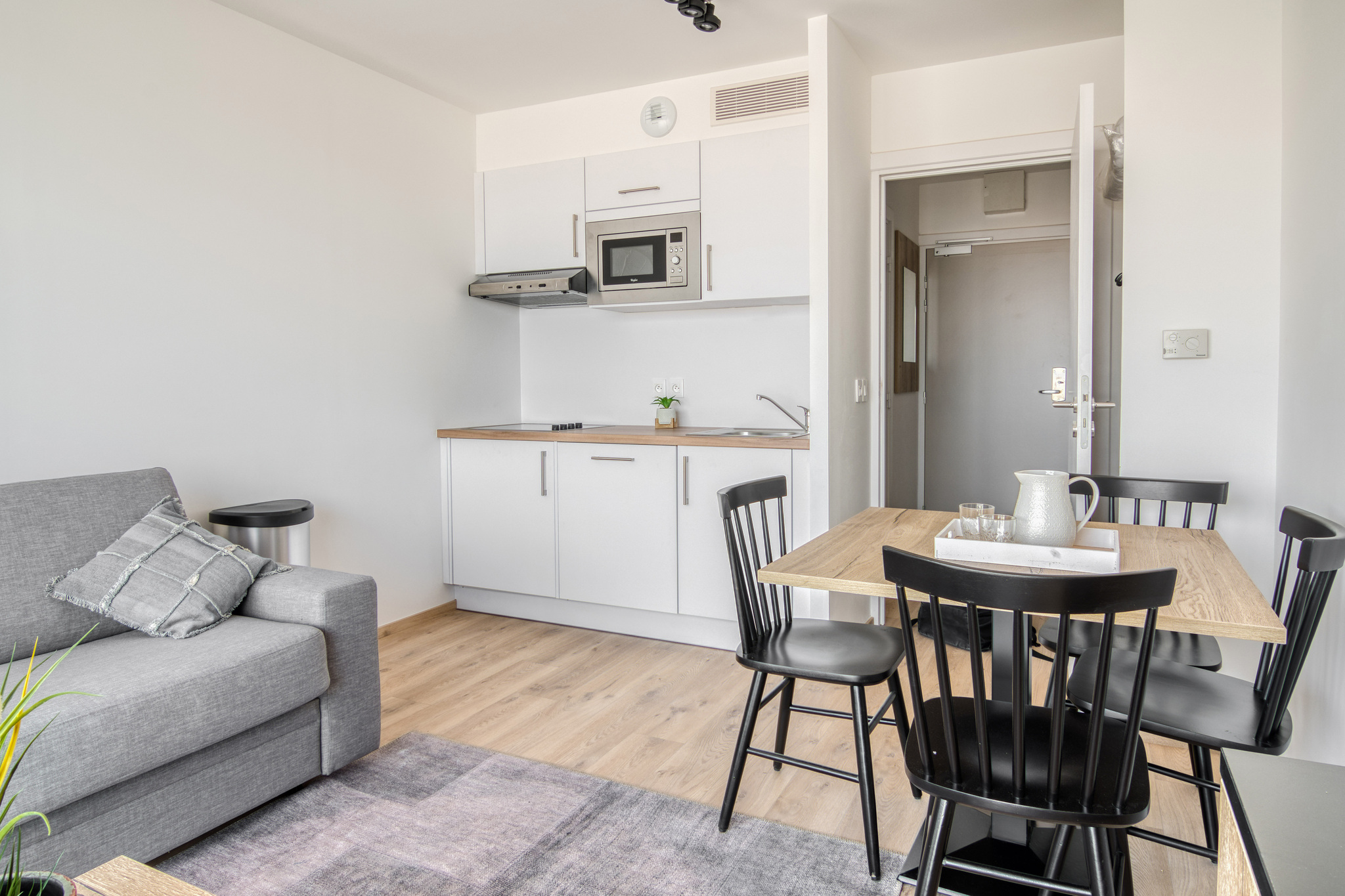 Standard studio for 4 people with sofa bed and balcony