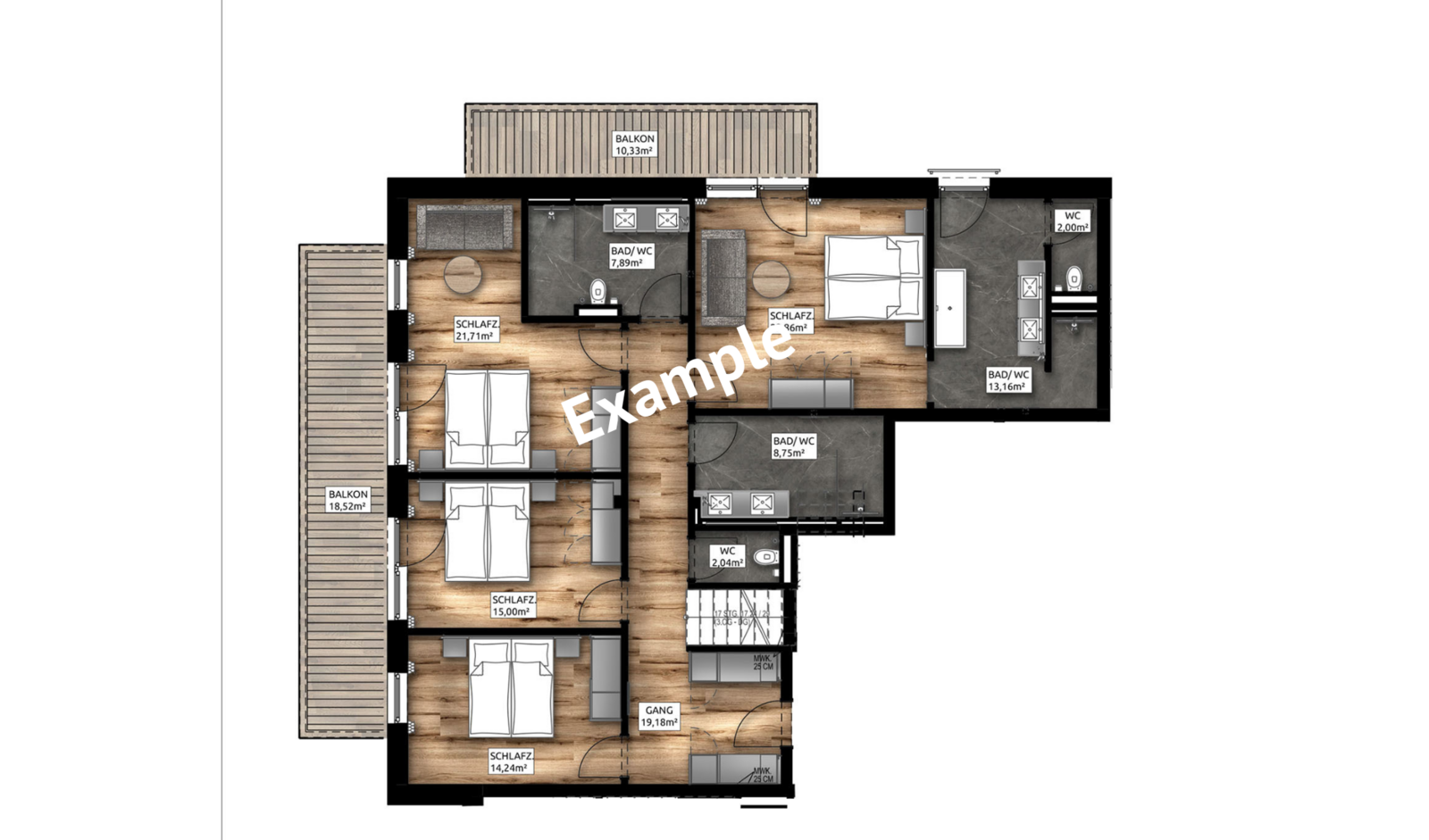 Familien-Penthouse-Apartment | 8+2 Pers.