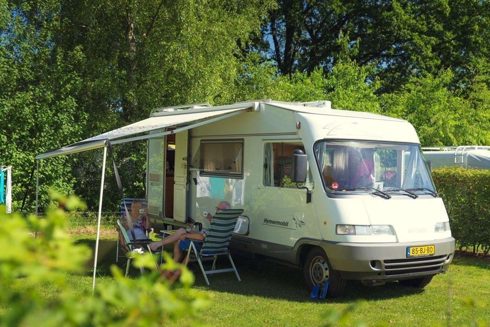 Camper spot with private sanitary facilities