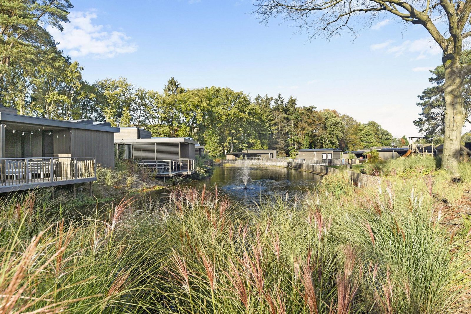 Luxe Lodge met wellness aan het water