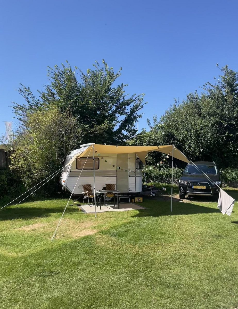 Camping pitch with convenience