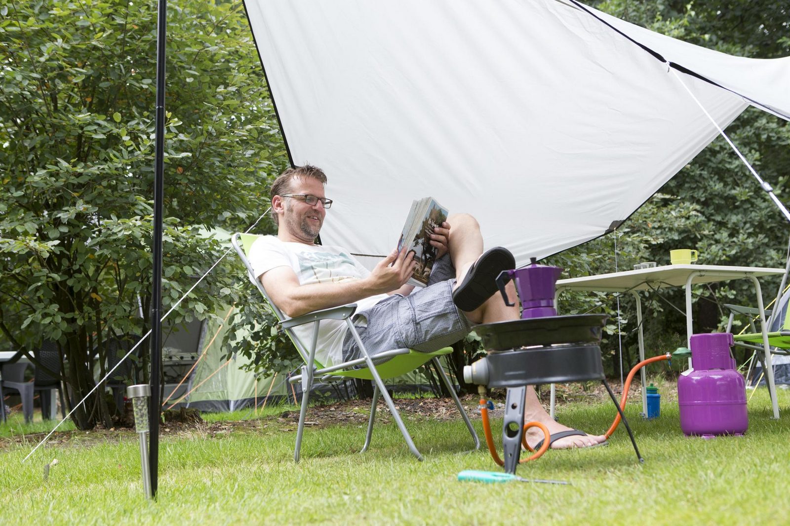 Kampeerplaats met gratis kabel-tv