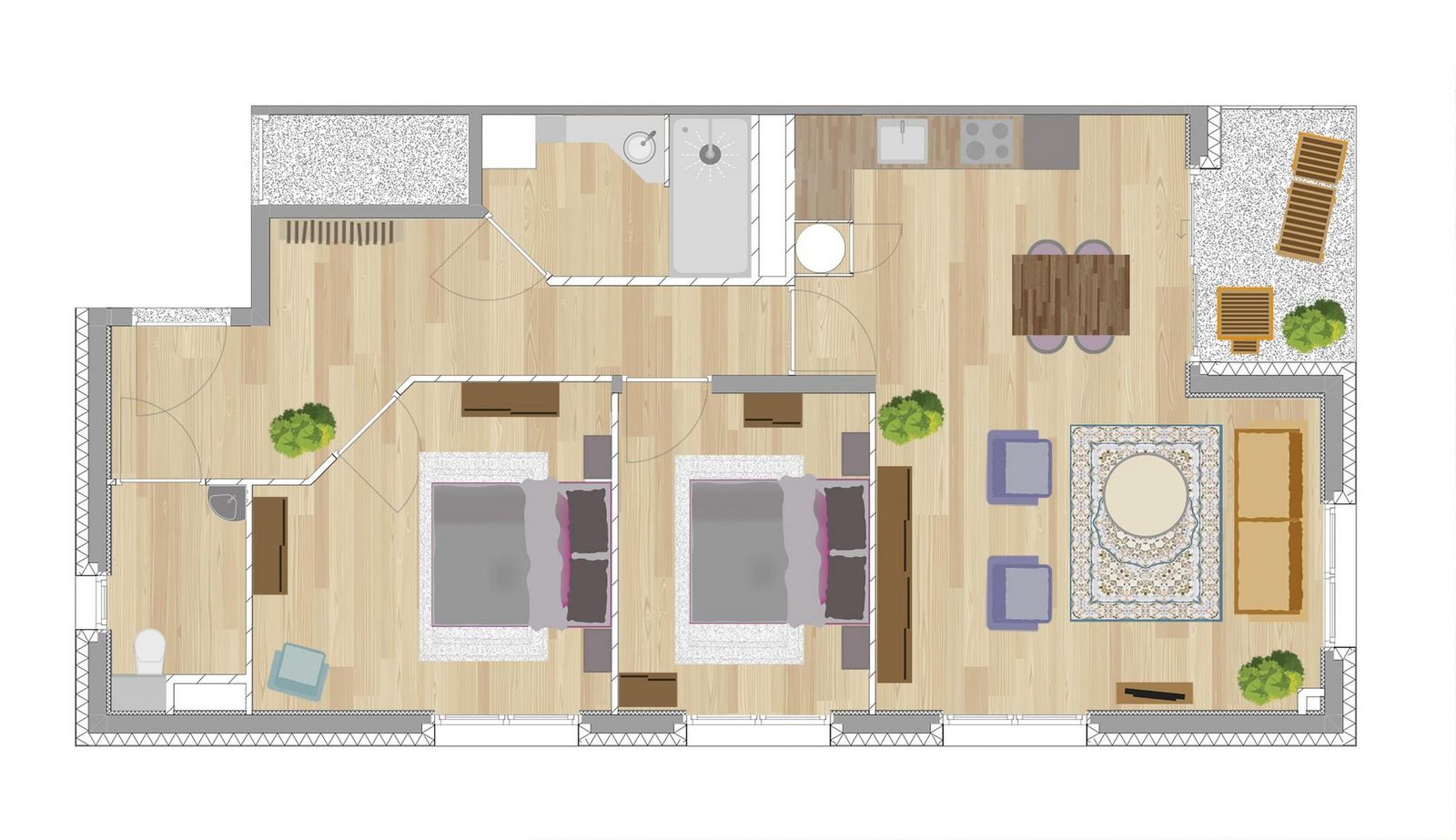 3-room flat | 4 persons, Méri-Bellecombe 101
