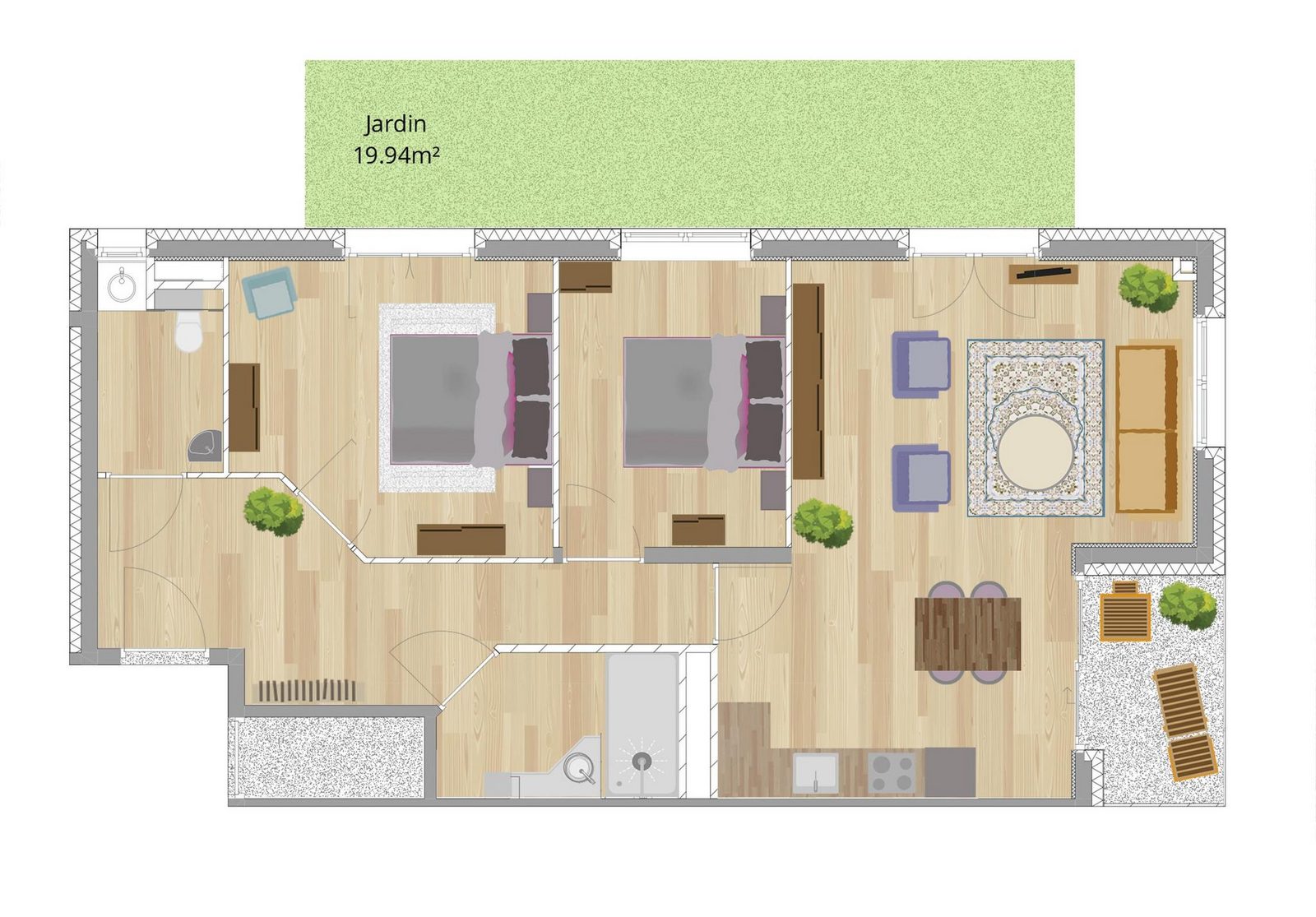Appartement 3 pièces | 4 personnes, Méri-Bellecombe 102
