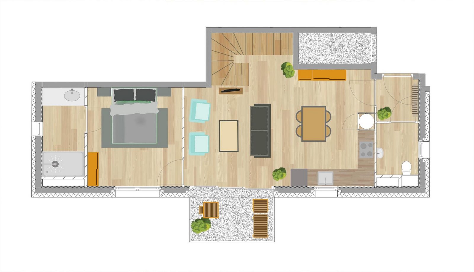 4-kamer appartement (duplex) | 6 personen, Méri-Bellecombe 501