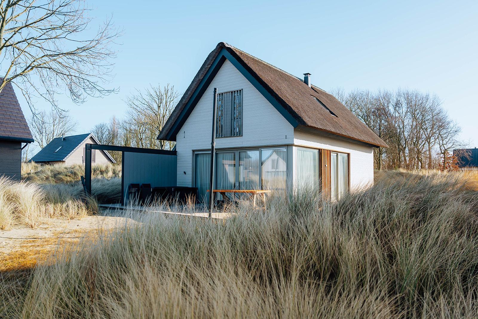 Dieses Ferienhaus für 8 Personen in Holland am Meer bietet Ihnen besonders viel Luxus, inklusive Holzkamin, Weinkühlschrank und Lounge Set.