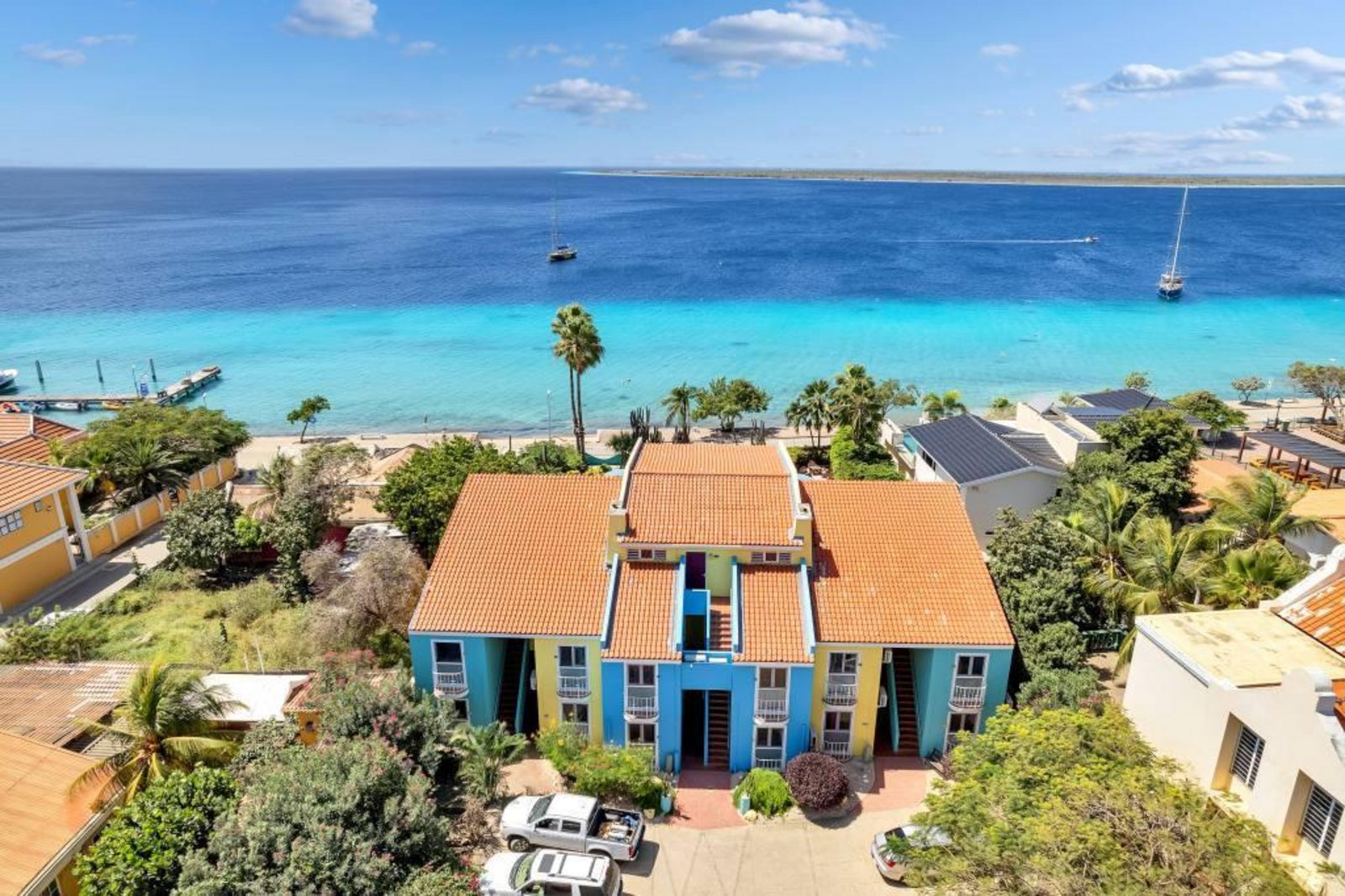Bonaire Oceanfront 1-slaapkamer begane grond