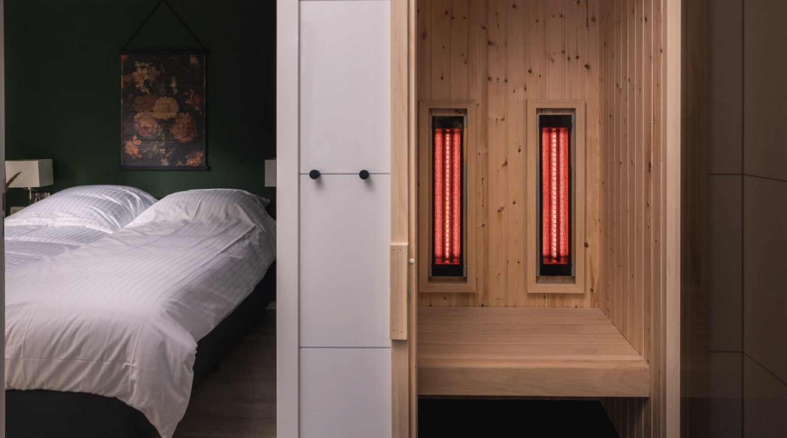 Kubus Lodge met infrarood sauna