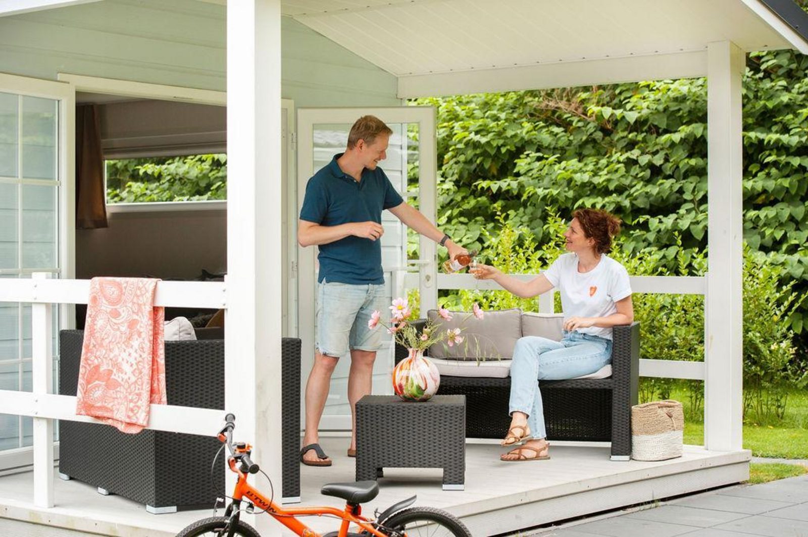 Verandachalet met hottub