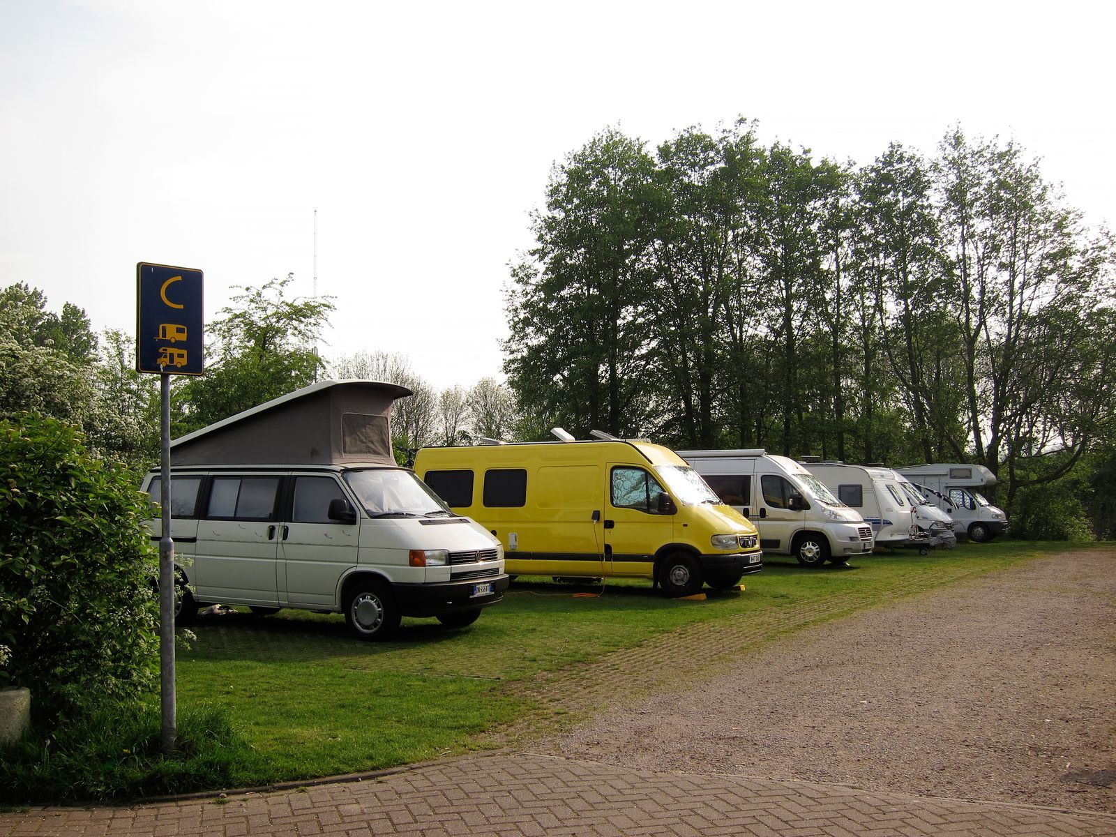 Two motorhome/caravan pitches side by side