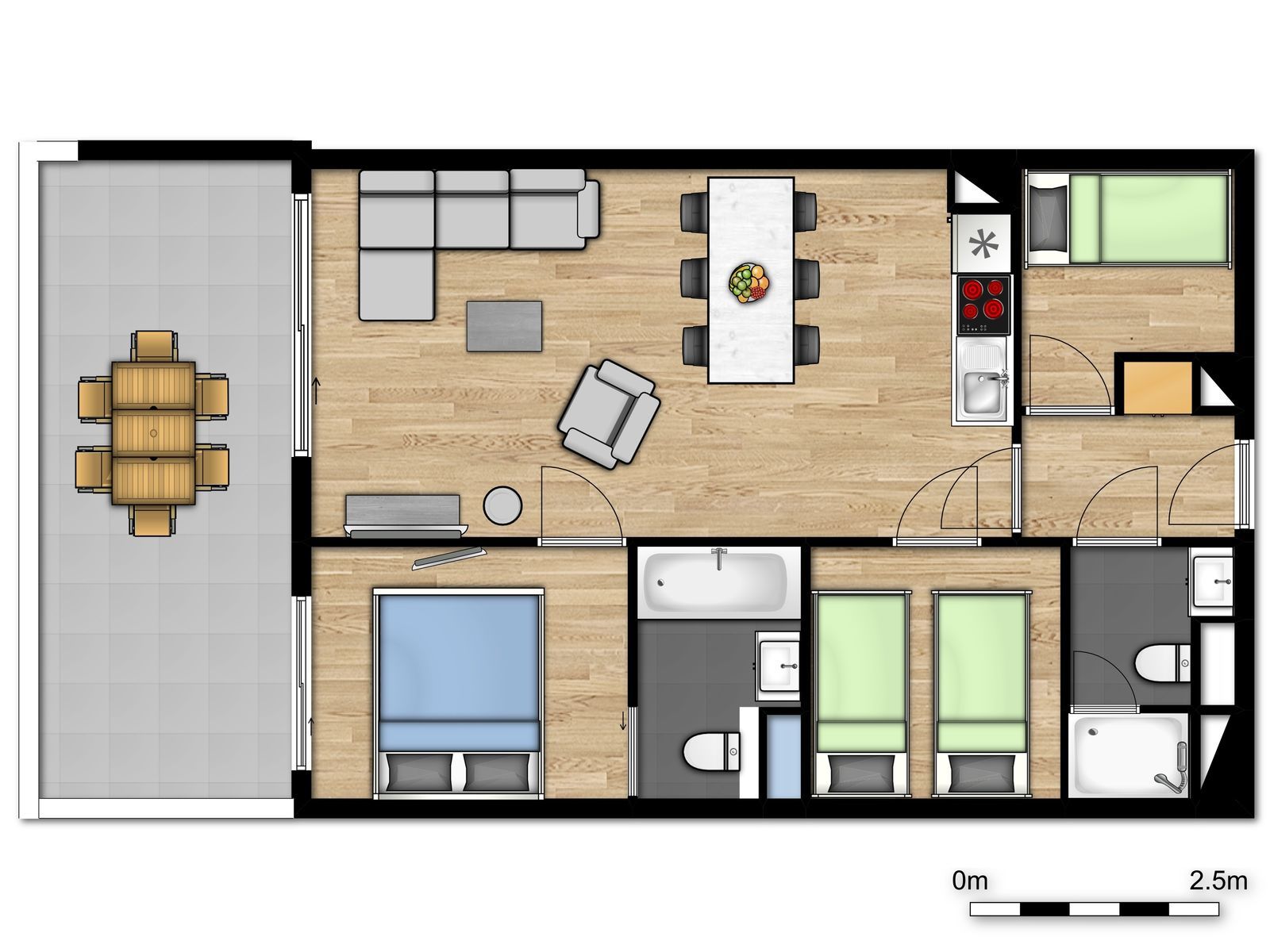 New family suite for 6 people