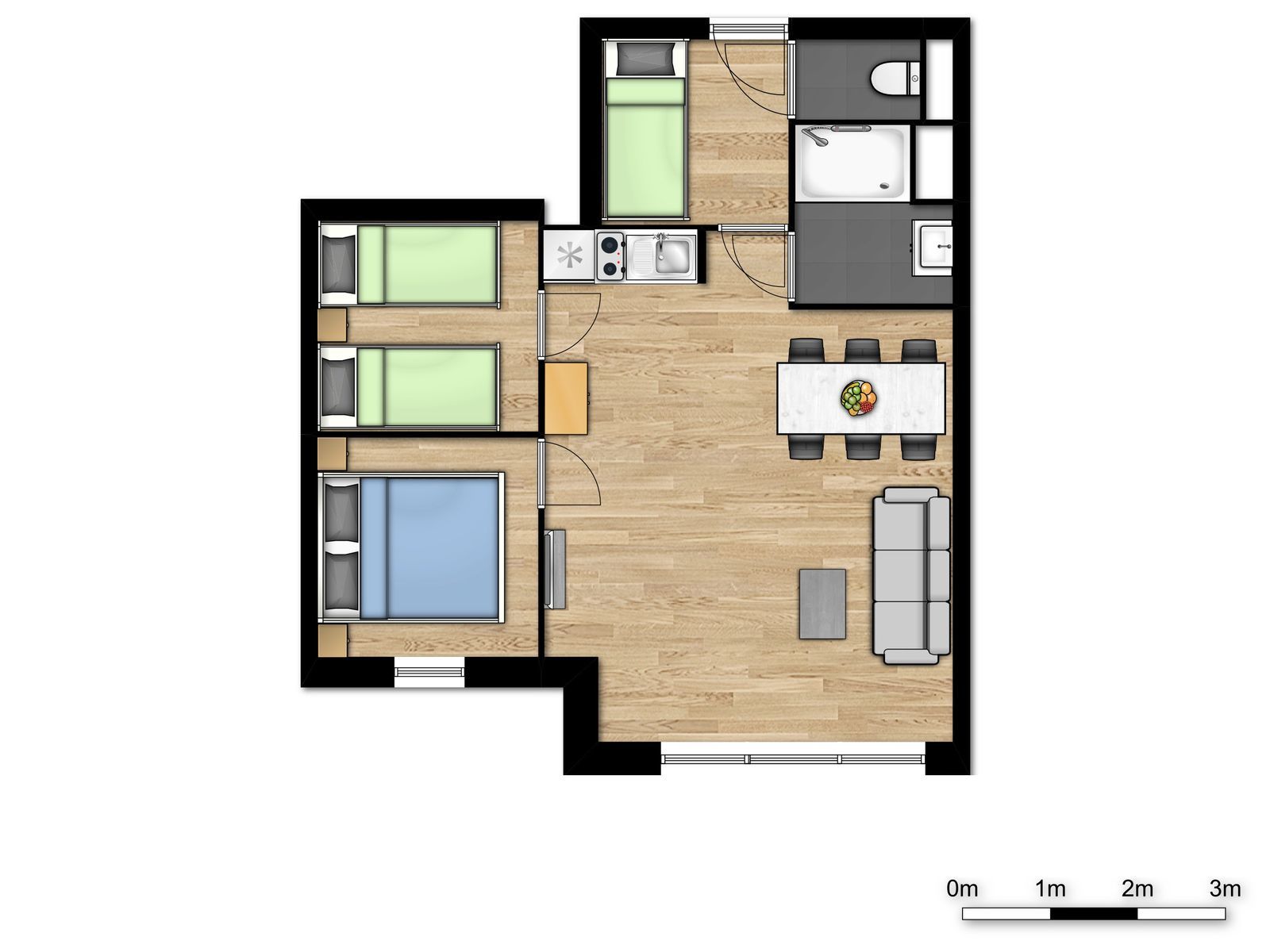 Family suite for 6 people